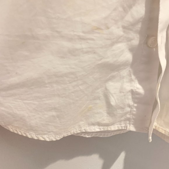 Guess Men's Short Sleeve Button Up Shirt Colour Block Blue White Denim Medium - Picture 5 of 5